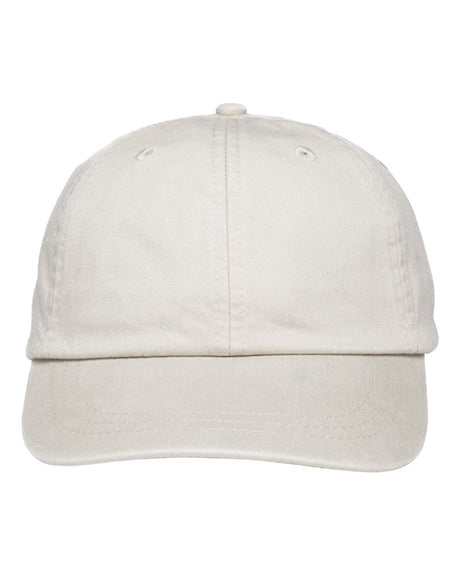Adams Headwear Optimum Pigment-Dyed Dad Hat. LP101 - Ivory
