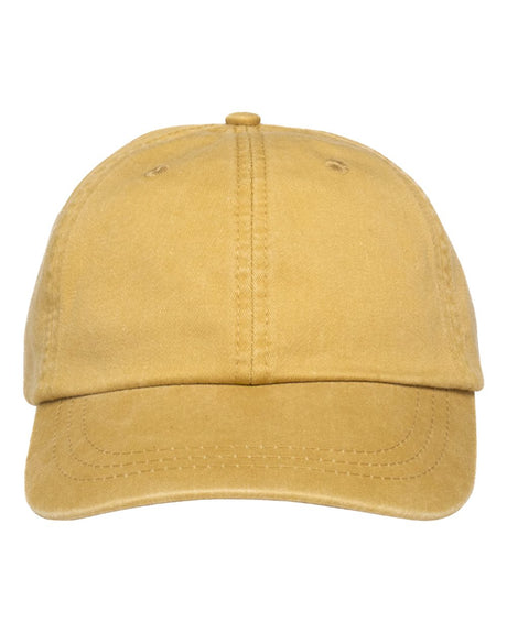 Adams Headwear Optimum Pigment-Dyed Dad Hat. LP101 - Mustard