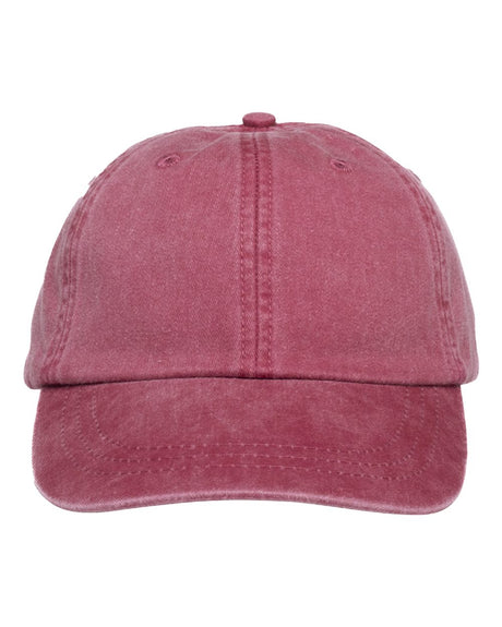 Adams Headwear Optimum Pigment-Dyed Dad Hat. LP101 - Nautical Red
