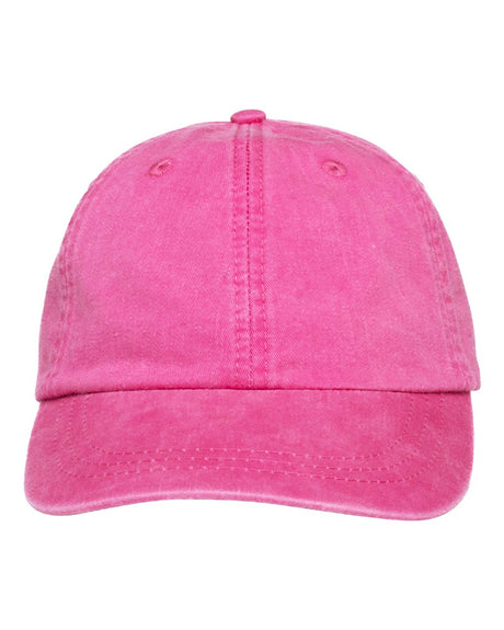 Adams Headwear Optimum Pigment-Dyed Dad Hat. LP101 - Neon Pink