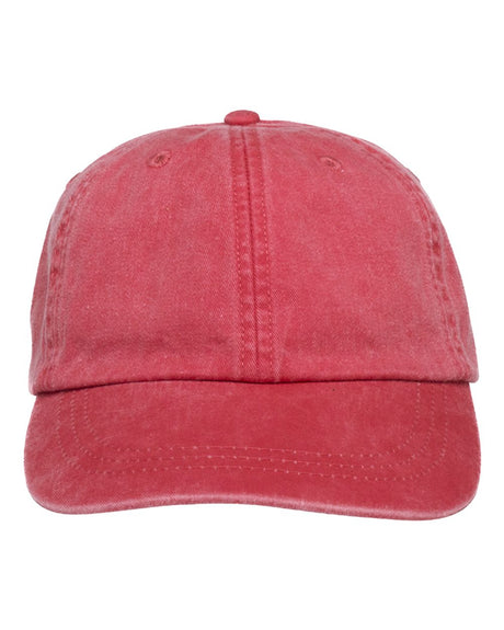 Adams Headwear Optimum Pigment-Dyed Dad Hat. LP101 - Poppy