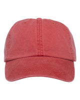Adams Headwear Optimum Pigment-Dyed Dad Hat. LP101 - Red