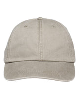 Adams Headwear Optimum Pigment-Dyed Dad Hat. LP101 - Stone