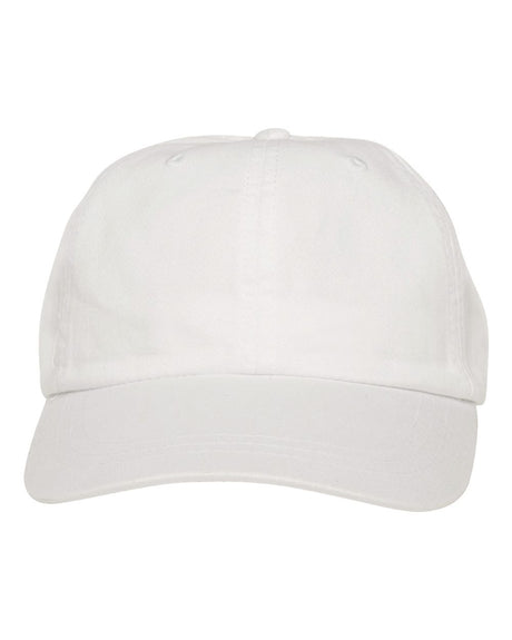 Adams Headwear Optimum Pigment-Dyed Dad Hat. LP101 - White
