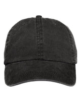 Adams Headwear Optimum Pigment-Dyed Dad Hat. LP101 - Black