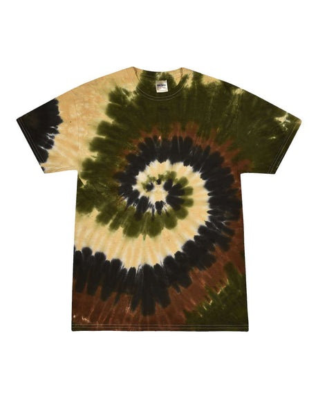Colortone Unisex Multi-Color Tie-Dyed T-Shirt. 1000 - Camo Swirl
