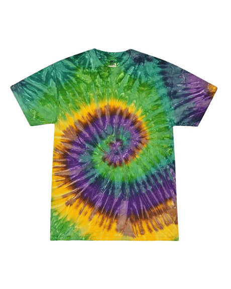 Colortone Unisex Multi-Color Tie-Dyed T-Shirt. 1000 - Mardi Gras