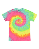 Colortone Unisex Multi-Color Tie-Dyed T-Shirt. 1000 - Minty Rainbow