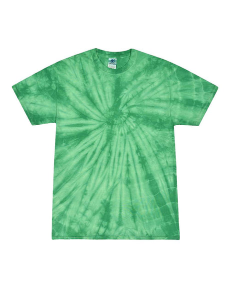 Colortone Unisex Multi-Color Tie-Dyed T-Shirt. 1000 - Spider Kelly