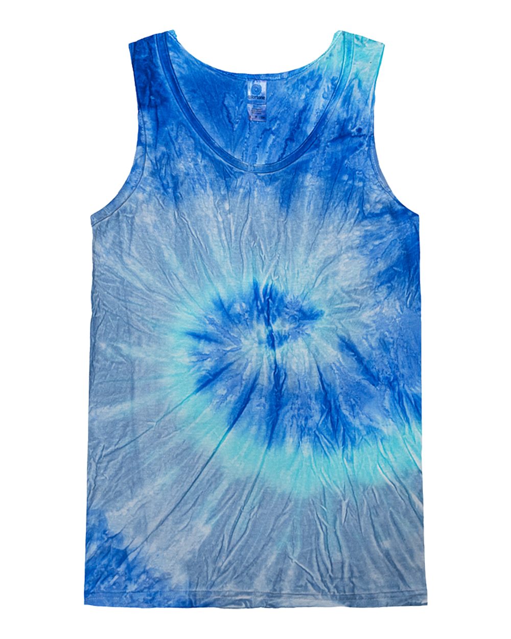 Colortone Unisex Tie-Dyed Tank Top. 3500 - Blue Jerry