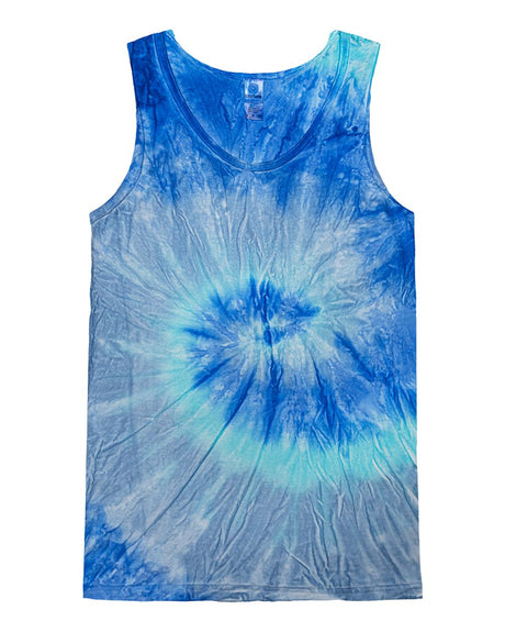Colortone Unisex Tie-Dyed Tank Top. 3500 - Blue Jerry