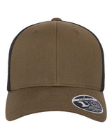 Flexfit 110® Mesh-Back Cap. 110M - Coyote Brown/ Black