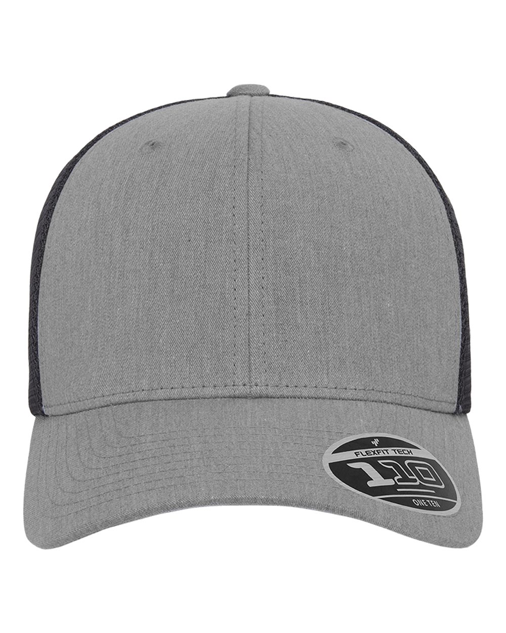 Flexfit 110® Mesh-Back Cap. 110M - Heather Grey/ Black