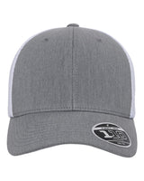 Flexfit 110® Mesh-Back Cap. 110M - Heather Grey/ White