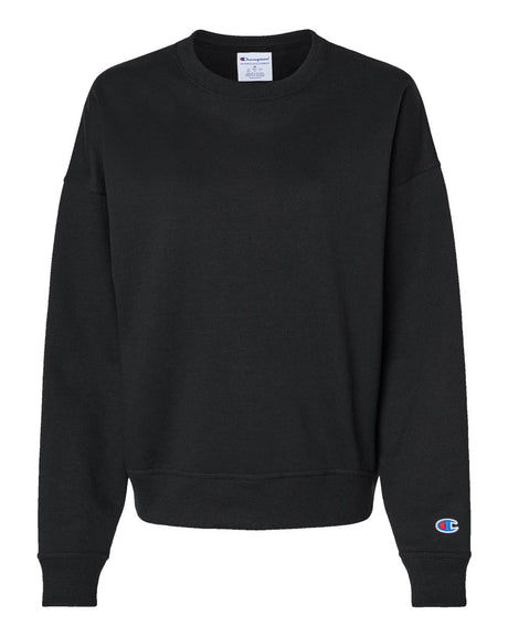 Champion Women's Powerblend® Crewneck Sweatshirt. SL650 - Black