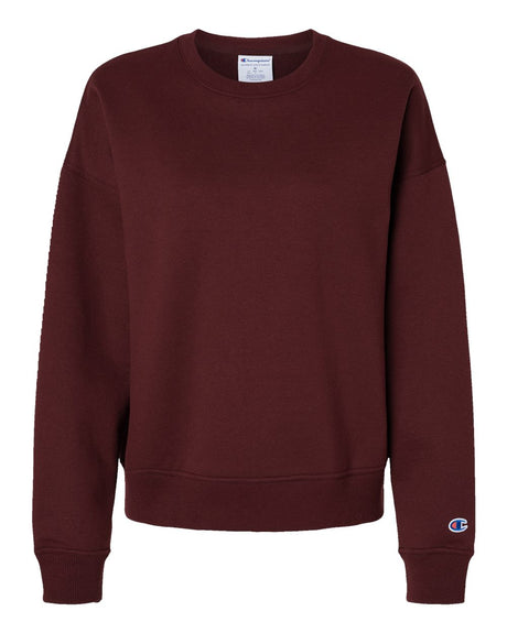 Champion Women's Powerblend® Crewneck Sweatshirt. SL650 - Maroon