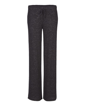 Boxercraft Women's Cuddle Fleece Wide Leg Pants. L10 - Black Heather