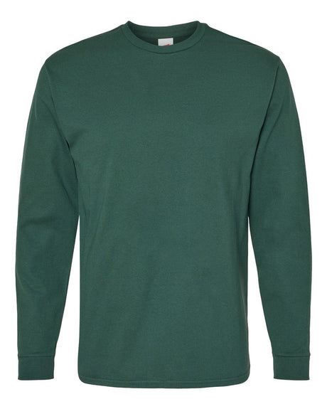 Hanes Unisex Essential-T Long Sleeve T-Shirt. 5286 - Athletic Dark Green