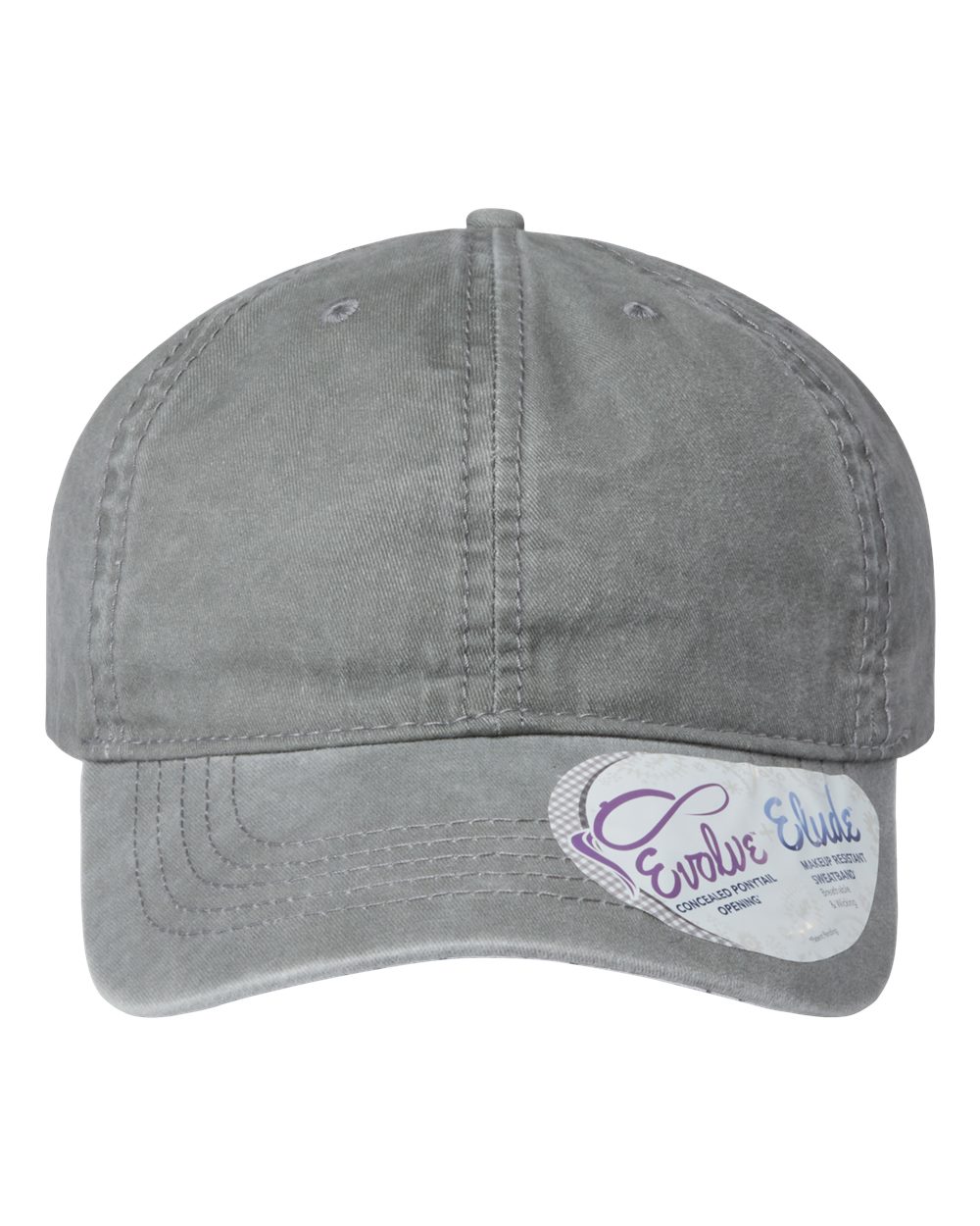 Infinity Her Women's Pigment-Dyed with Fashion Undervisor Cap. CASSIE - Light Grey/ Polka Dots