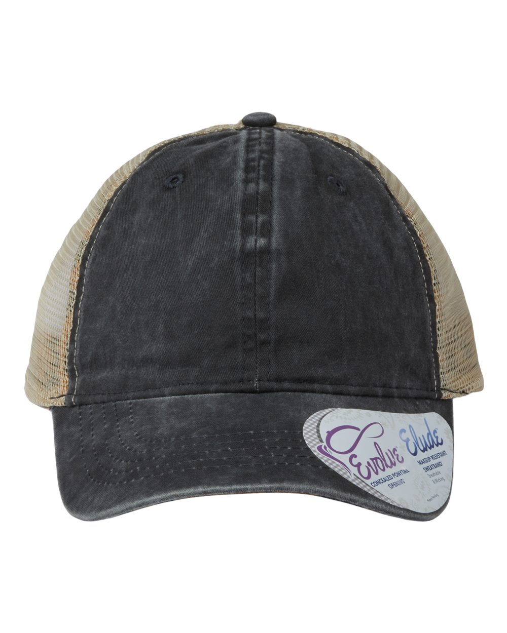 Infinity Her Women's Washed Mesh-Back Cap. TESS - Black/ Leopard