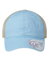 Infinity Her Women's Washed Mesh-Back Cap. TESS - Cashmere Blue/ Floral