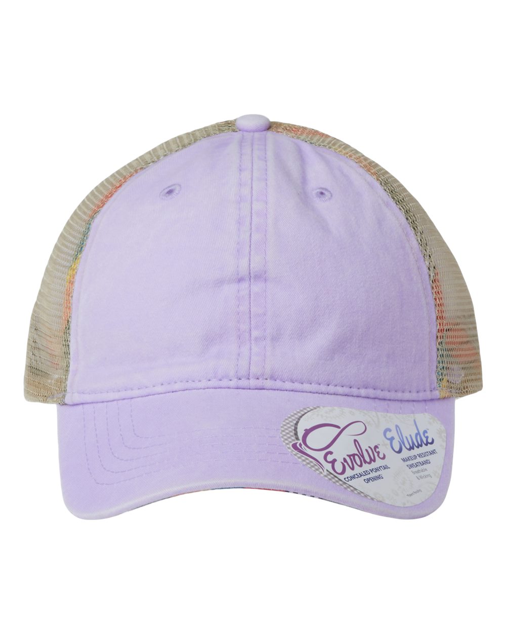 Infinity Her Women's Washed Mesh-Back Cap. TESS - Lavender/ Stripes