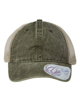 Infinity Her Women's Washed Mesh-Back Cap. TESS - Olive/ Camo