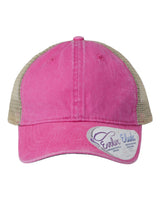 Infinity Her Women's Washed Mesh-Back Cap. TESS - Rose/ Polka Dots