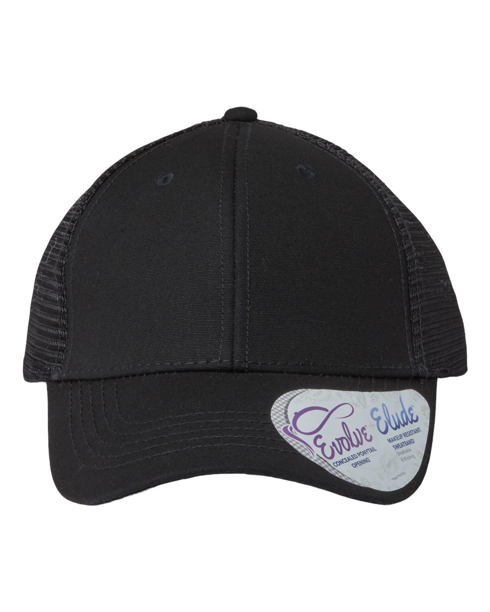 Infinity Her Women's Modern Trucker Cap. CHARLIE - Black/ Black