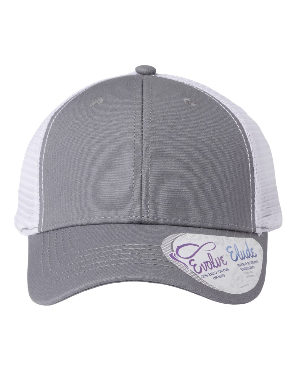 Infinity Her Women's Modern Trucker Cap. CHARLIE - Grey/ White