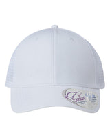 Infinity Her Women's Modern Trucker Cap. CHARLIE - White/ White
