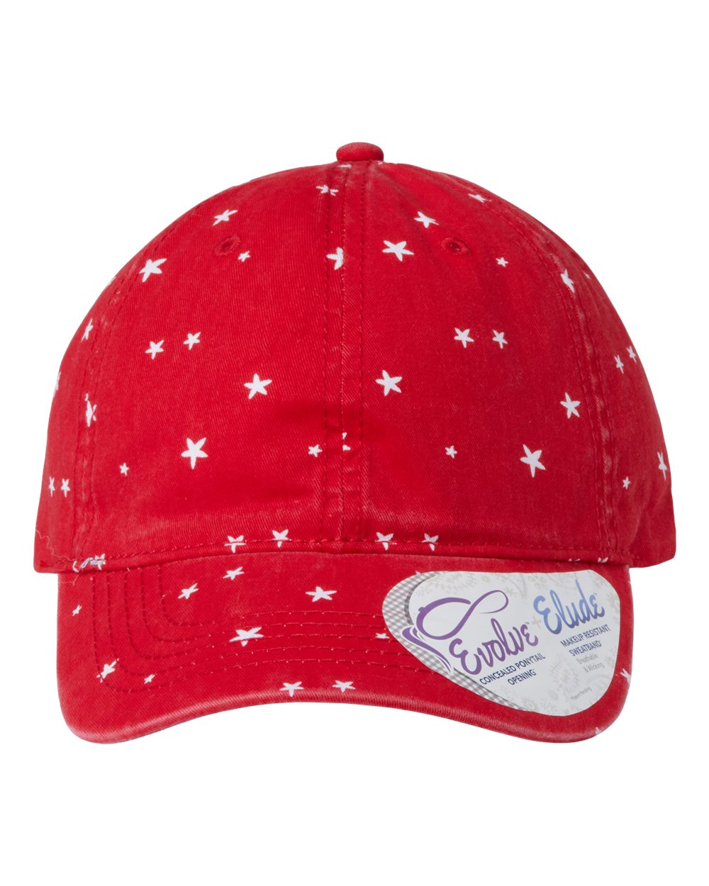 Infinity Her Women's Unstructured Fashion Prints Cap. HATTIE - Red/ White Stars
