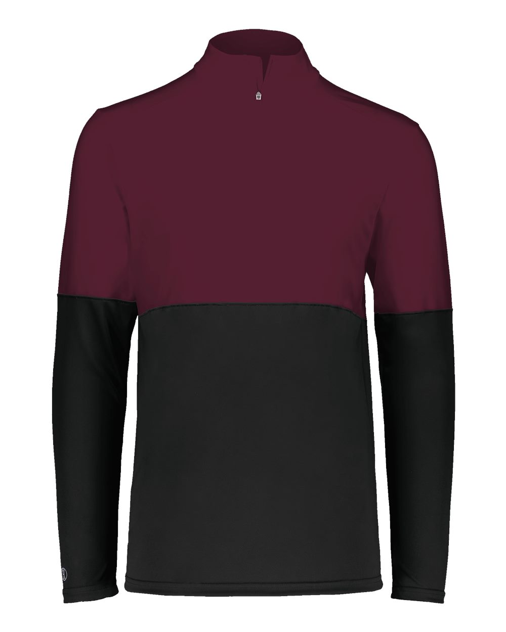 Holloway Men's Momentum Team Quarter-Zip Pullover. 223500 - Black/ Maroon