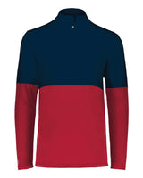Holloway Men's Momentum Team Quarter-Zip Pullover. 223500 - Scarlet/ Navy