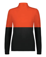 Holloway Women's Momentum Team Quarter-Zip Pullover. 223700 - Black/ Orange