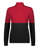 Holloway Women's Momentum Team Quarter-Zip Pullover. 223700 - Black/ Scarlet