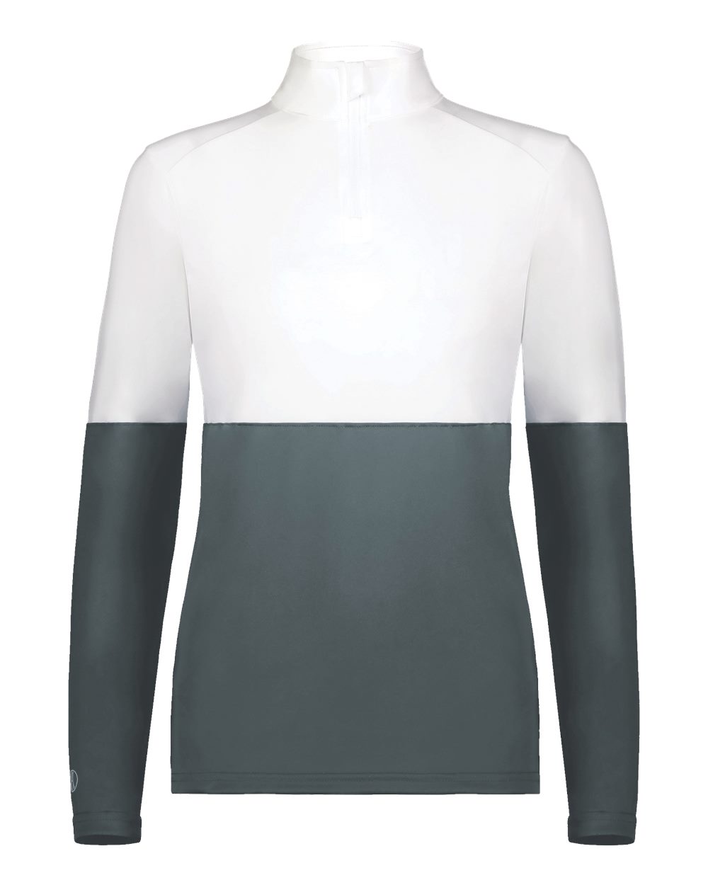 Holloway Women's Momentum Team Quarter-Zip Pullover. 223700 - Iron/ White