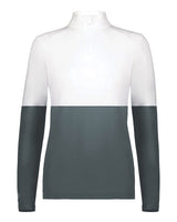 Holloway Women's Momentum Team Quarter-Zip Pullover. 223700 - Iron/ White