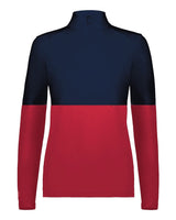 Holloway Women's Momentum Team Quarter-Zip Pullover. 223700 - Scarlet/ Navy