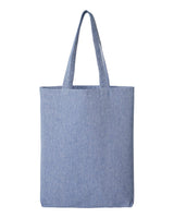 OAD Midweight Recycled Gusseted Tote. OAD106R - Heather Medium Blue