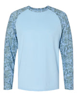 Paragon Men's Panama Colorblocked Long Sleeve T-Shirt. 231 - Grey Mist Water