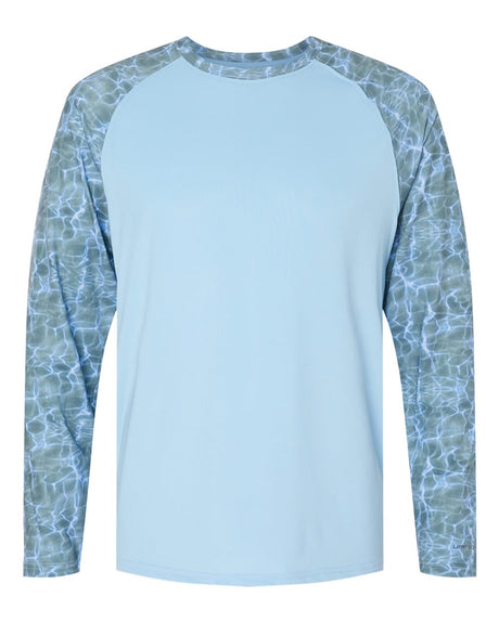 Paragon Men's Panama Colorblocked Long Sleeve T-Shirt. 231 - Grey Mist Water