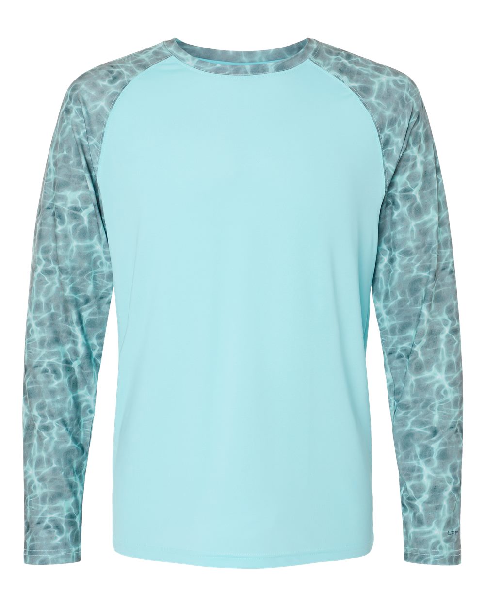 Paragon Men's Panama Colorblocked Long Sleeve T-Shirt. 231 - Grey Aqua Water