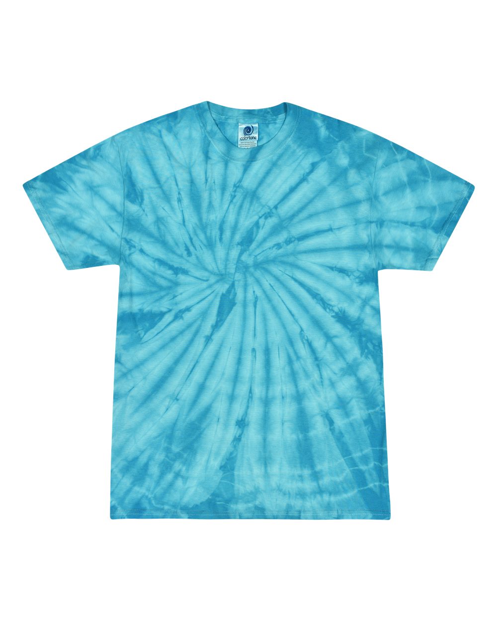 Colortone Unisex Multi-Color Tie-Dyed T-Shirt. 1000 - Spider Turquoise