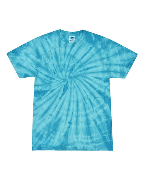 Colortone Youth Multi-Color Tie-Dyed T-Shirt. 1000Y - Spider Turquoise