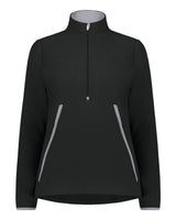 Augusta Sportswear Women's Eco Revive™ Polar Fleece Quarter-Zip Pullover. 6857 - Black