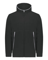 Augusta Sportswear Unisex Eco Revive™ Polar Fleece Hooded Full-Zip Jacket. 6858 - Black