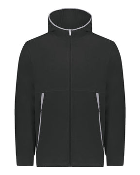 Augusta Sportswear Unisex Eco Revive™ Polar Fleece Hooded Full-Zip Jacket. 6858 - Black