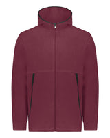 Augusta Sportswear Unisex Eco Revive™ Polar Fleece Hooded Full-Zip Jacket. 6858 - Maroon