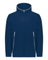 Augusta Sportswear Unisex Eco Revive™ Polar Fleece Hooded Full-Zip Jacket. 6858 - Navy